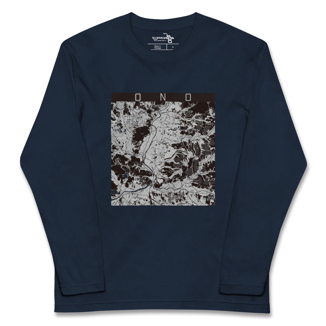 【小野(兵庫県)】地図柄ロングスリーブTシャツ
