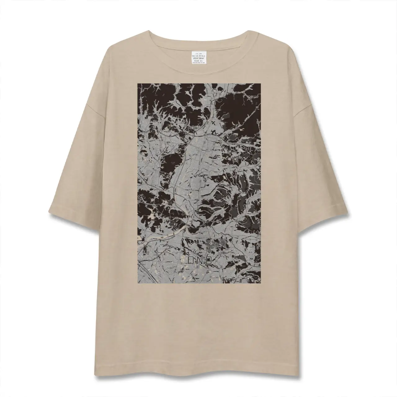 【小野（兵庫県）】地図柄ビッグシルエットTシャツ