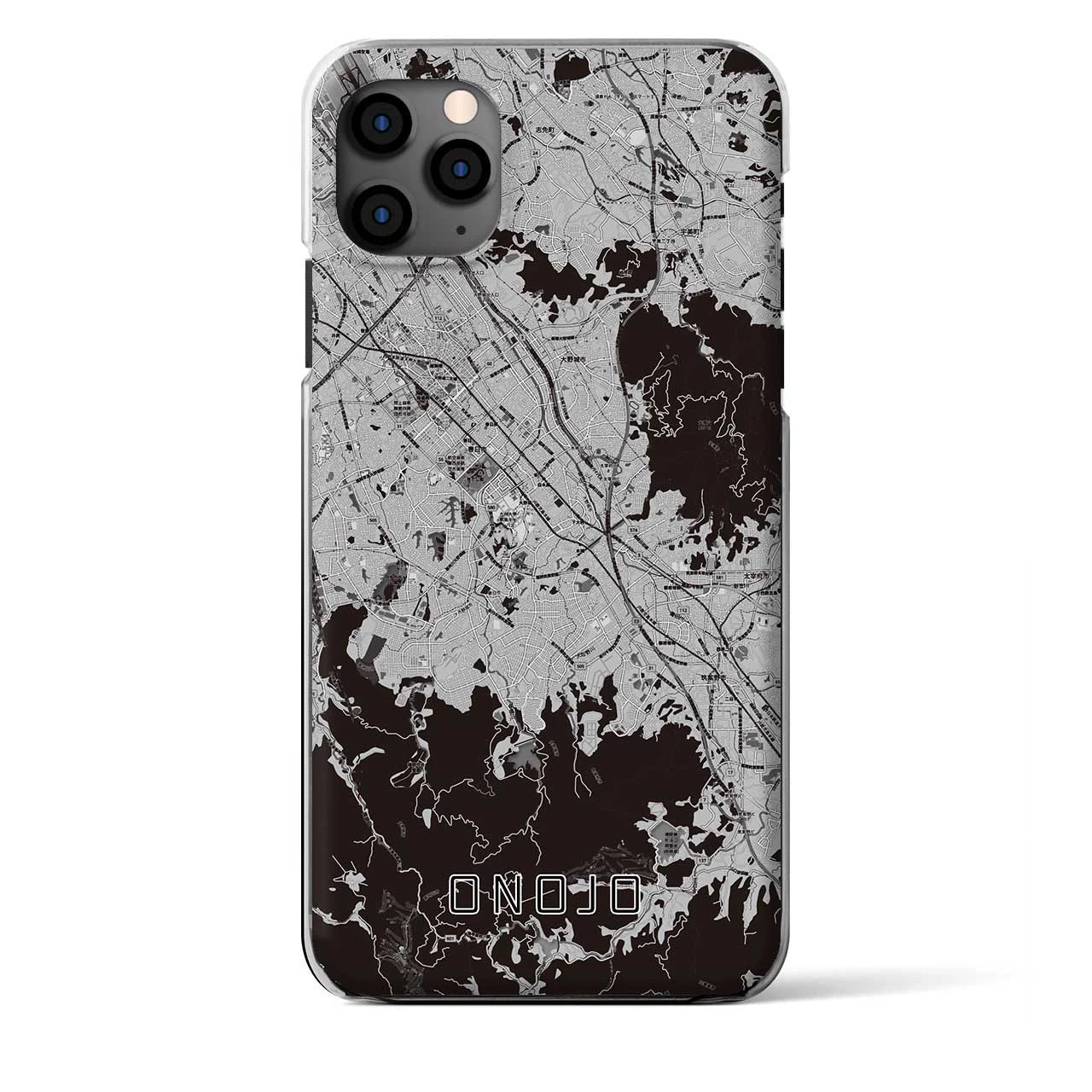 【大野城（福岡県）】地図柄iPhoneケース（クリアタイプ）