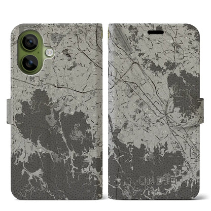 【大野城（福岡県）】地図柄iPhoneケース（手帳タイプ）