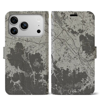 【大野城（福岡県）】地図柄iPhoneケース（手帳タイプ）