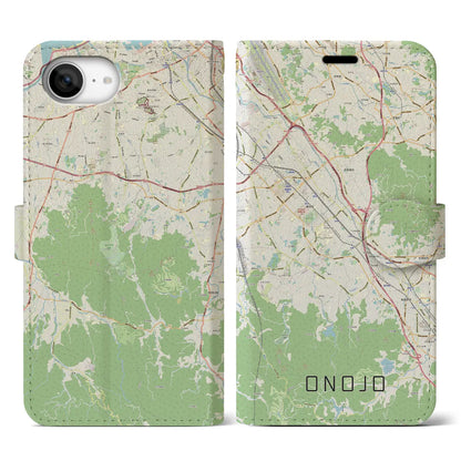 【大野城（福岡県）】地図柄iPhoneケース（手帳タイプ）