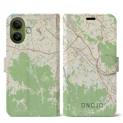 【大野城（福岡県）】地図柄iPhoneケース（手帳タイプ）