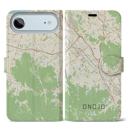 【大野城（福岡県）】地図柄iPhoneケース（手帳タイプ）