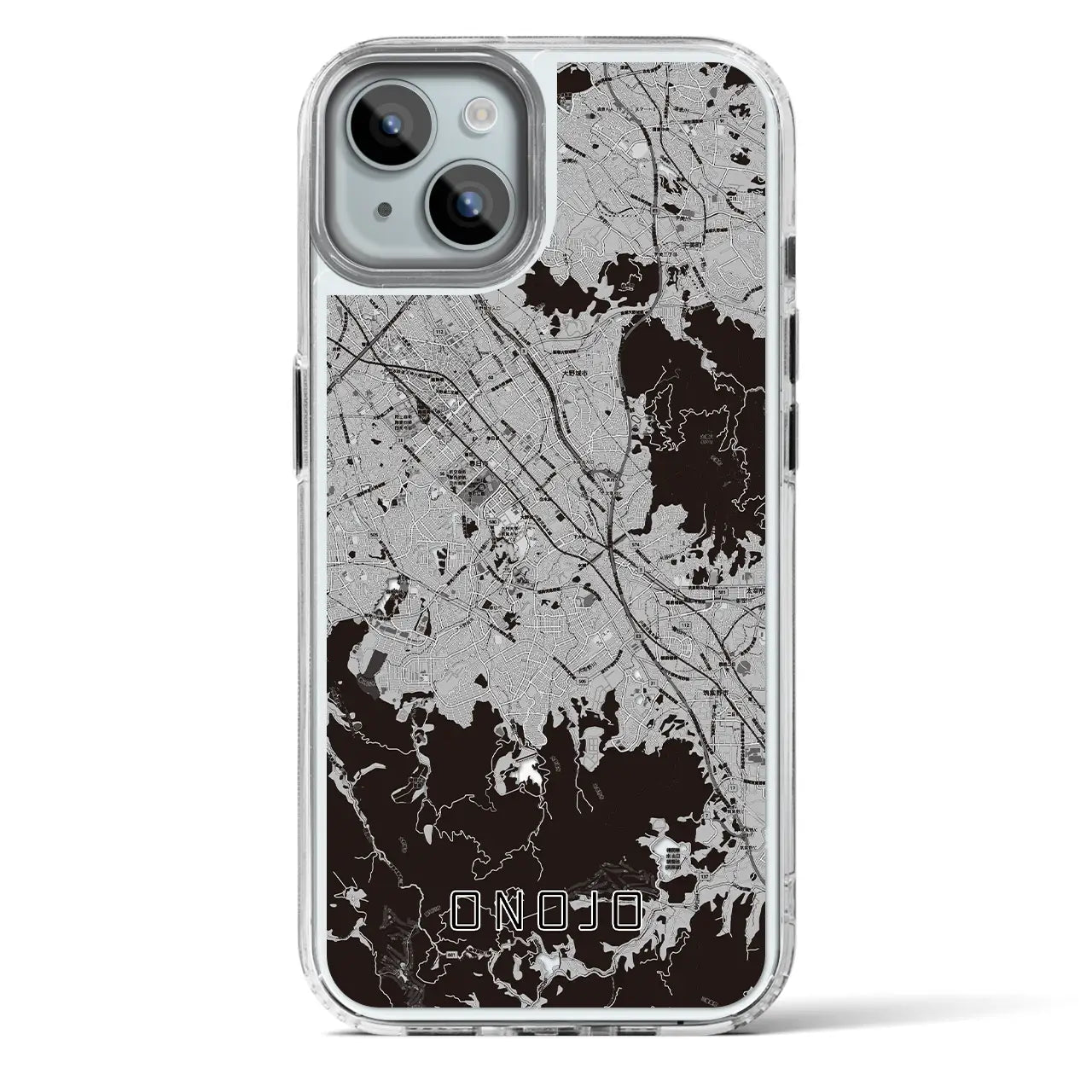 【大野城（福岡県）】地図柄iPhoneケース（MagSafeタイプ）