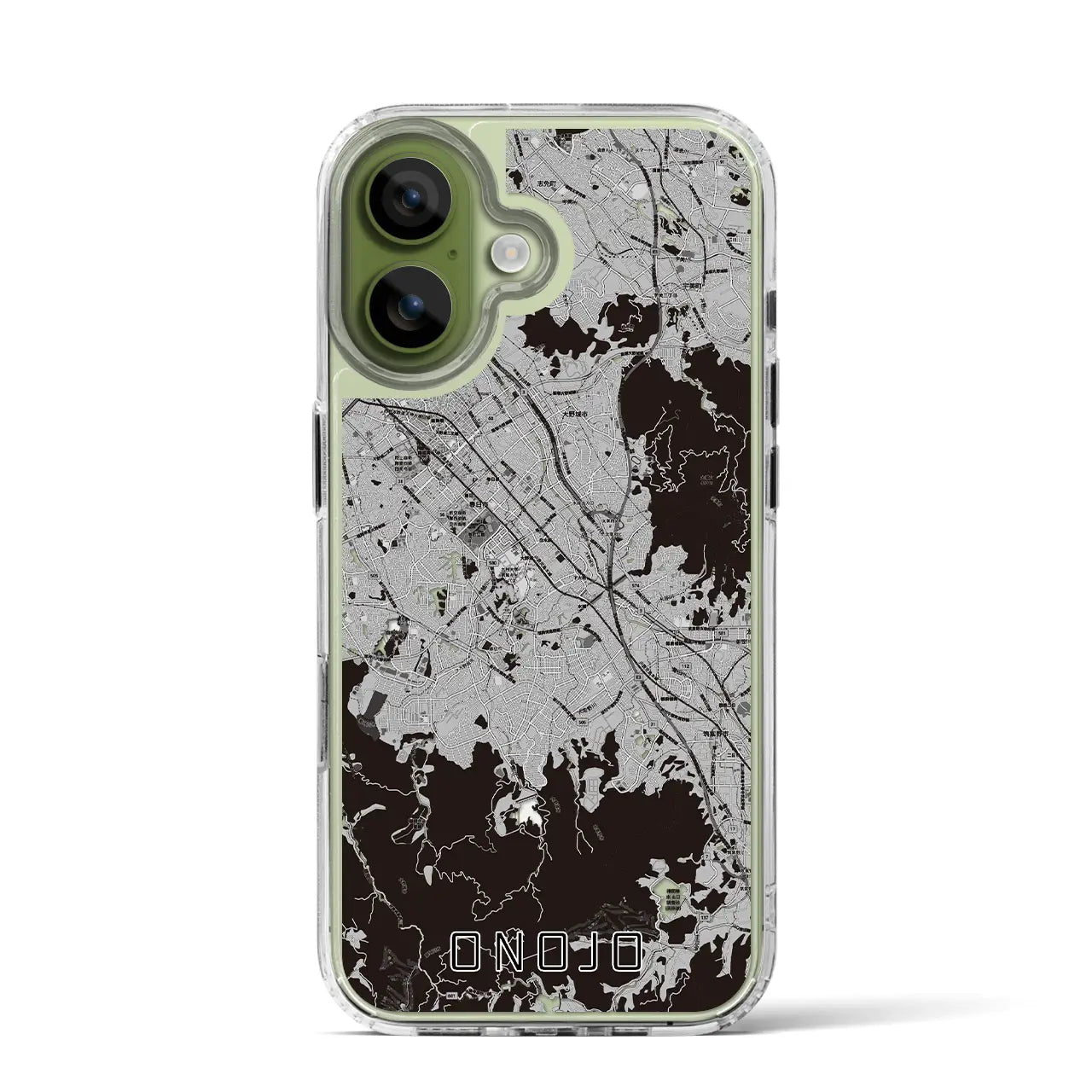 【大野城（福岡県）】地図柄iPhoneケース（MagSafeタイプ）