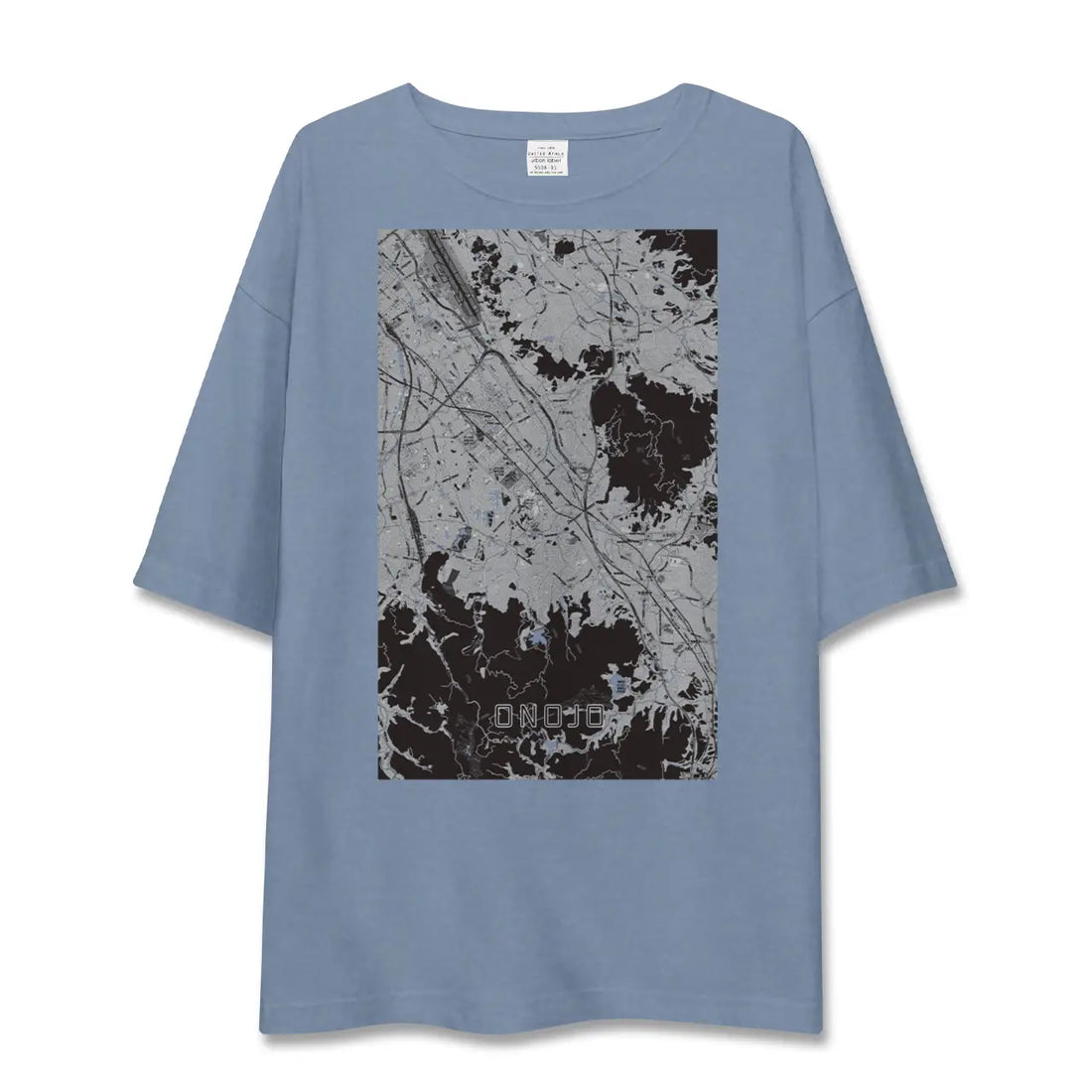 【大野城（福岡県）】地図柄ビッグシルエットTシャツ
