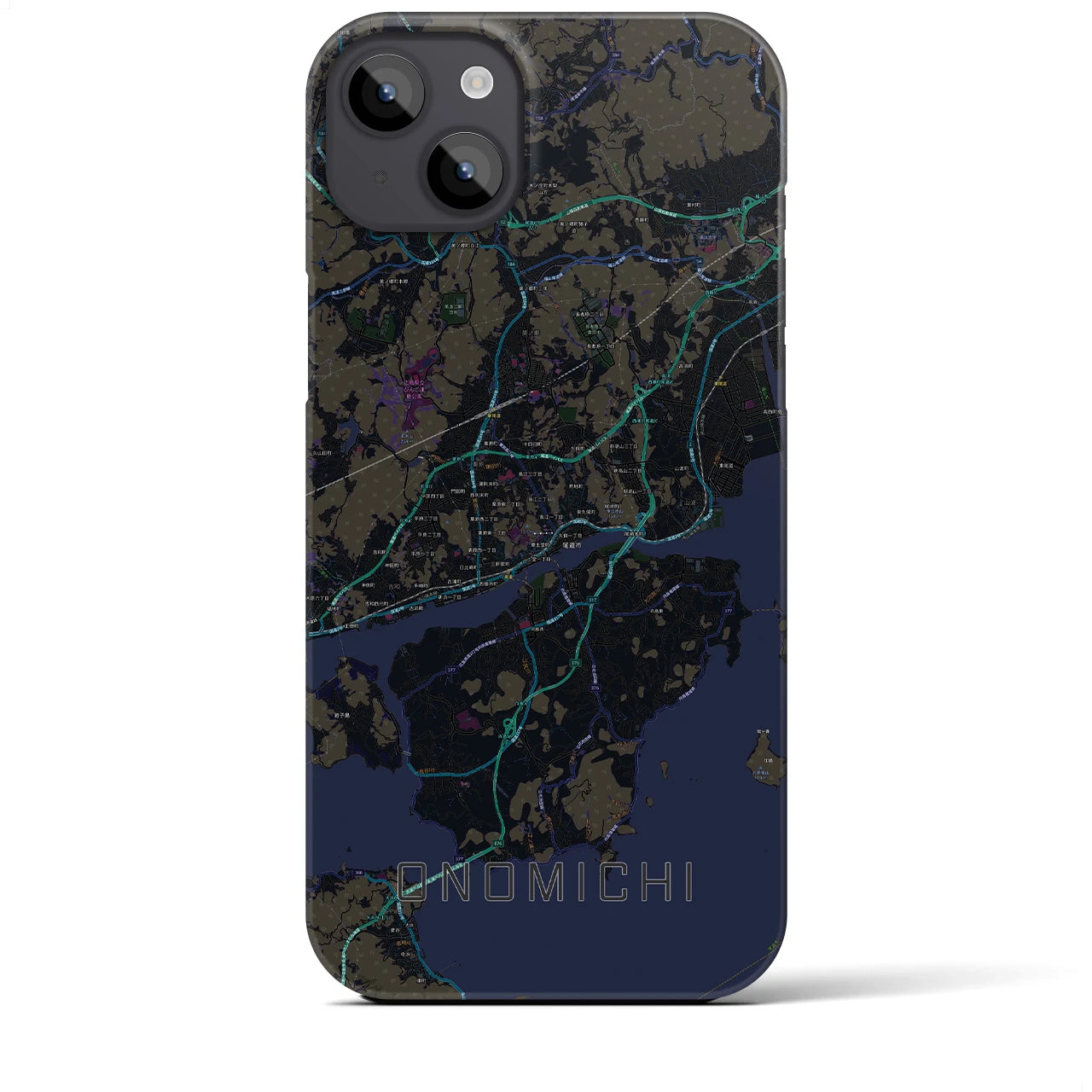 【尾道（広島県）】地図柄iPhoneケース（バックカバータイプ）