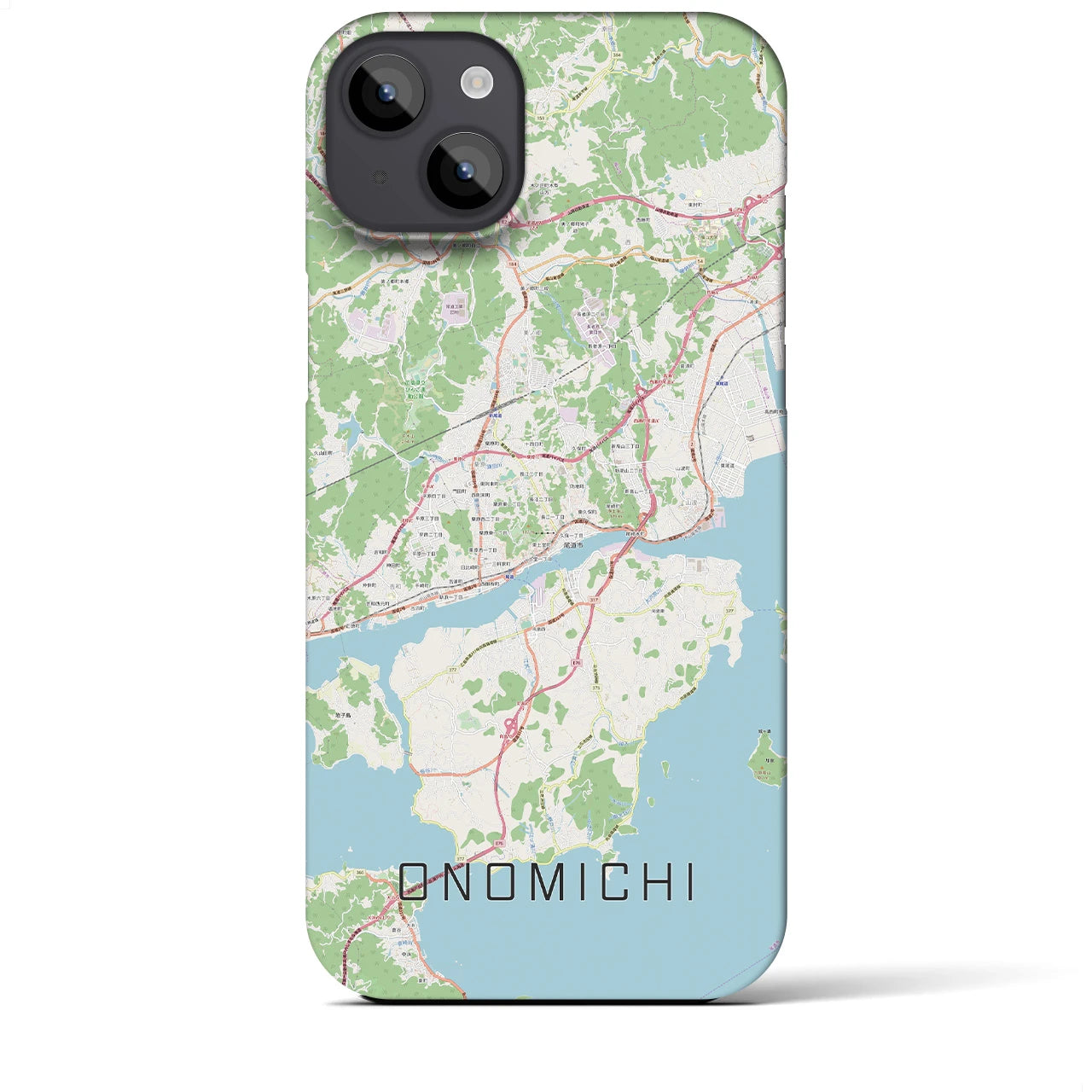 【尾道（広島県）】地図柄iPhoneケース（バックカバータイプ）