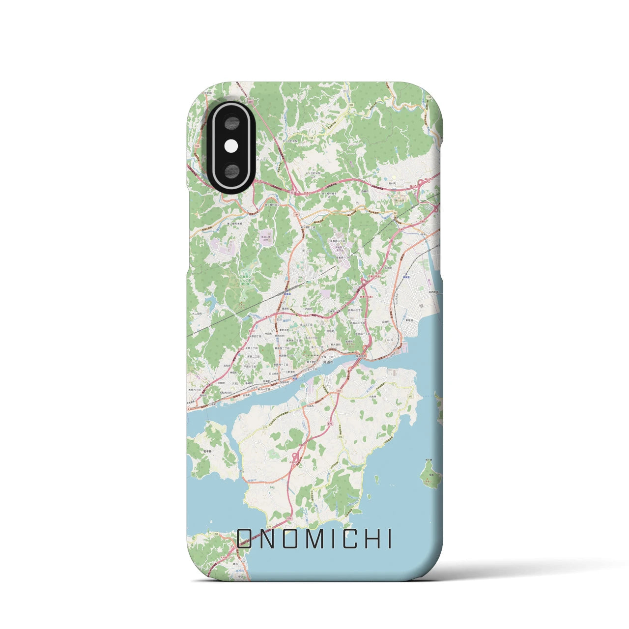 【尾道（広島県）】地図柄iPhoneケース（バックカバータイプ）