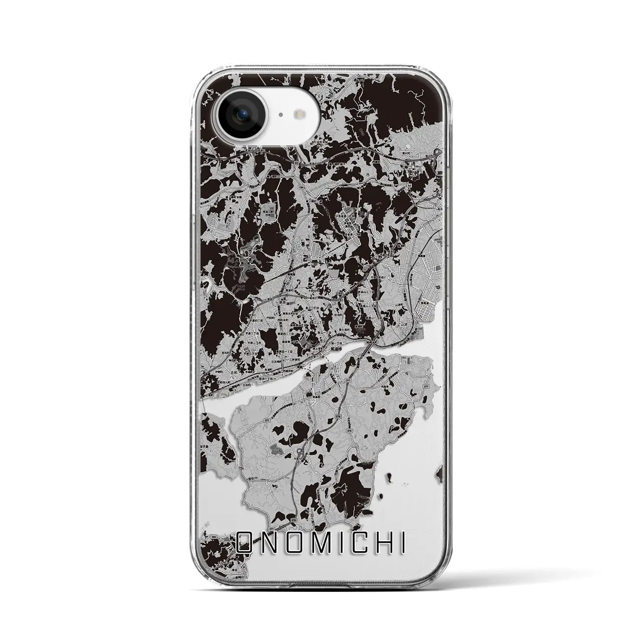 【尾道（広島県）】地図柄iPhoneケース（クリアタイプ）