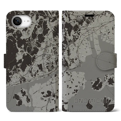 【尾道（広島県）】地図柄iPhoneケース（手帳タイプ）