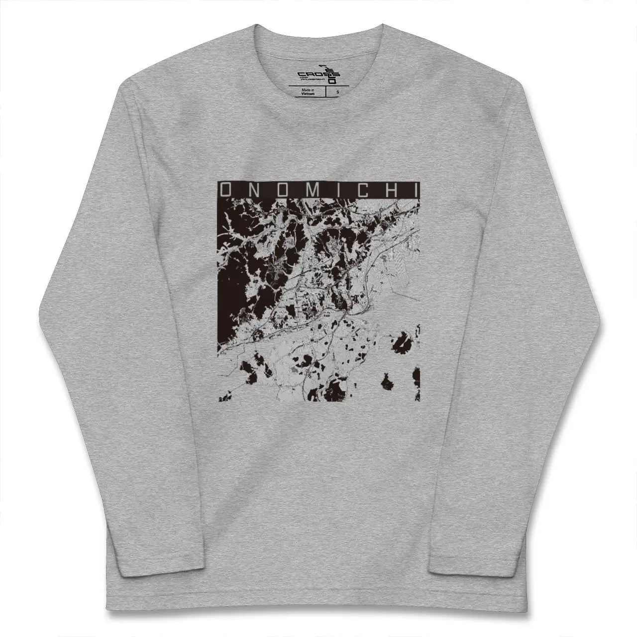 【尾道（広島県）】地図柄ロングスリーブTシャツ