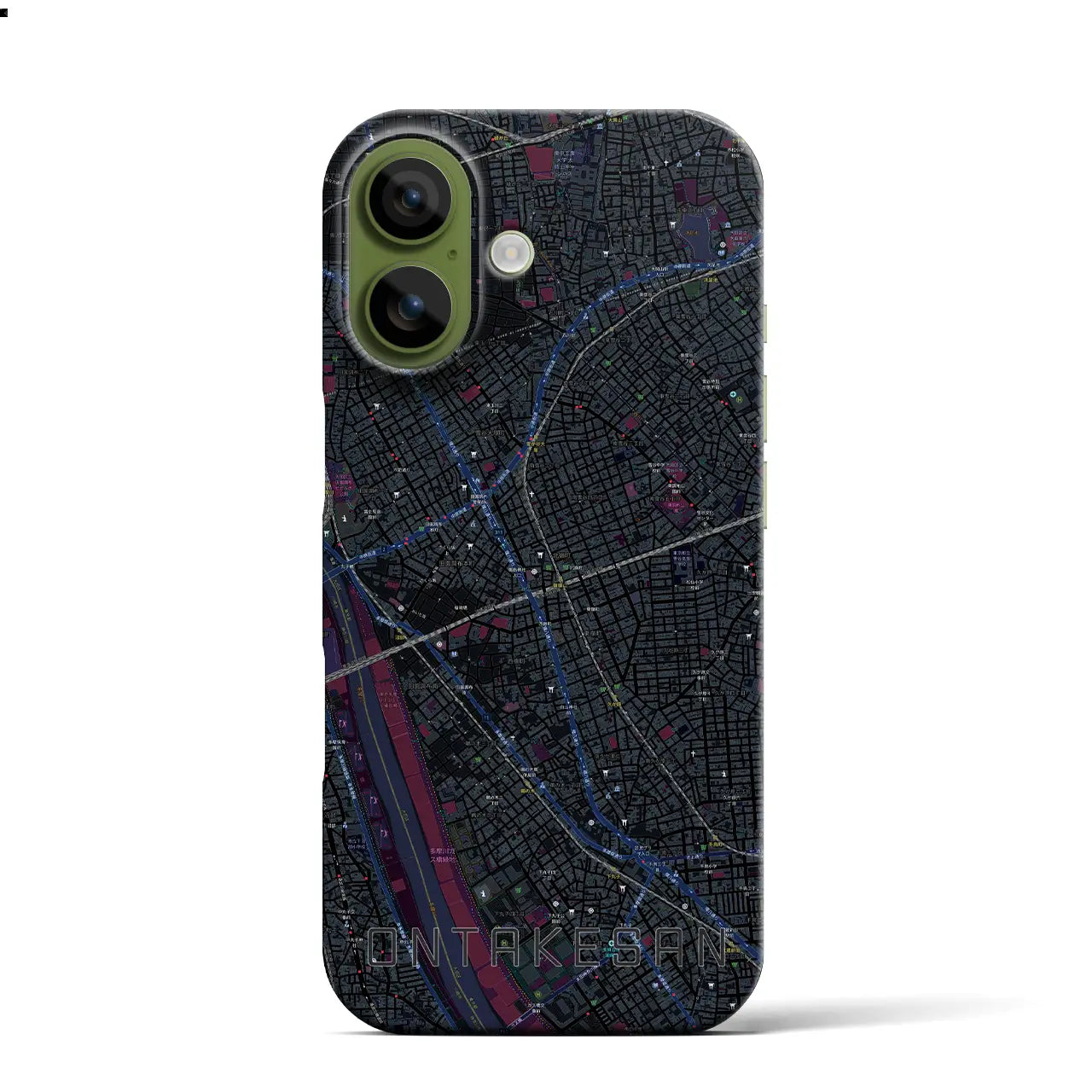 【御嶽山（東京都）】地図柄iPhoneケース（バックカバータイプ）