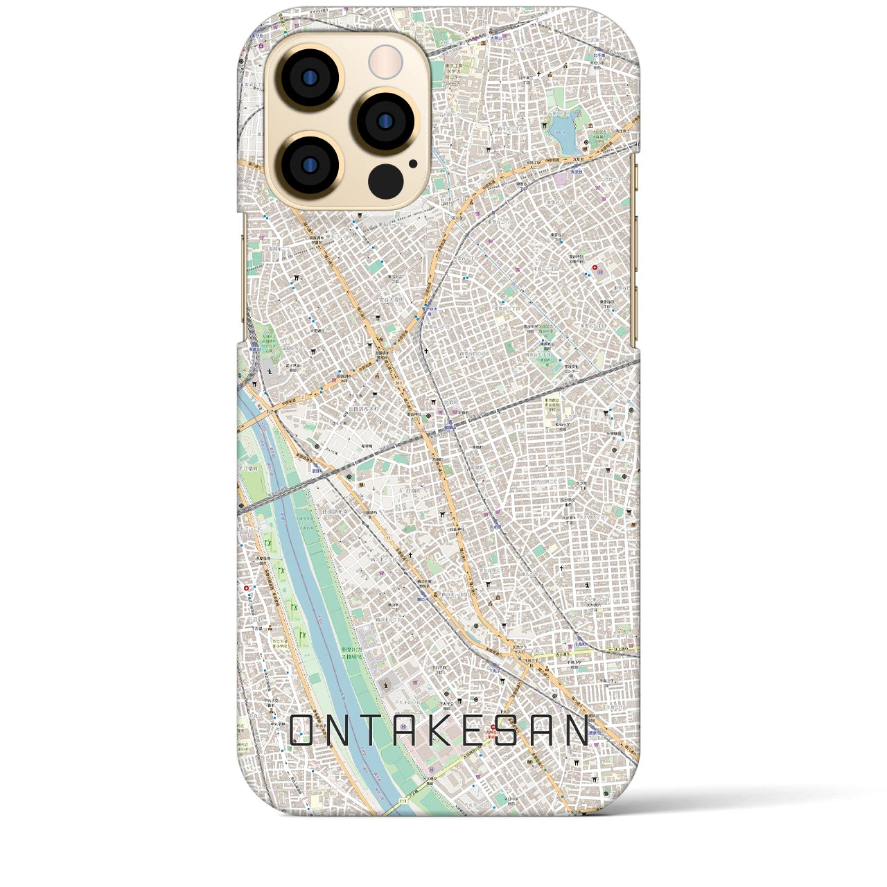 【御嶽山（東京都）】地図柄iPhoneケース（バックカバータイプ）