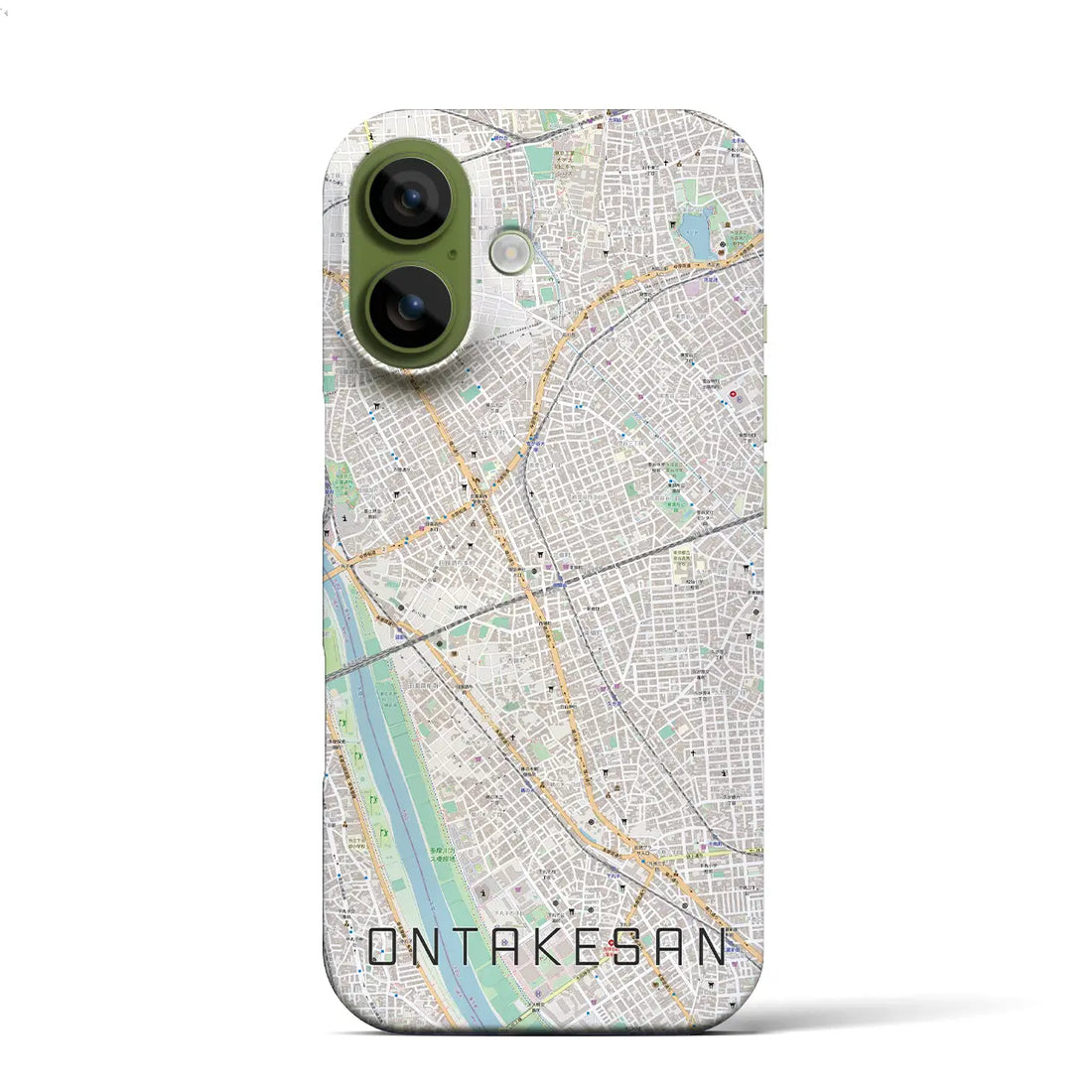 【御嶽山（東京都）】地図柄iPhoneケース（バックカバータイプ）ブラック・iPhone 17 Pro Max 用