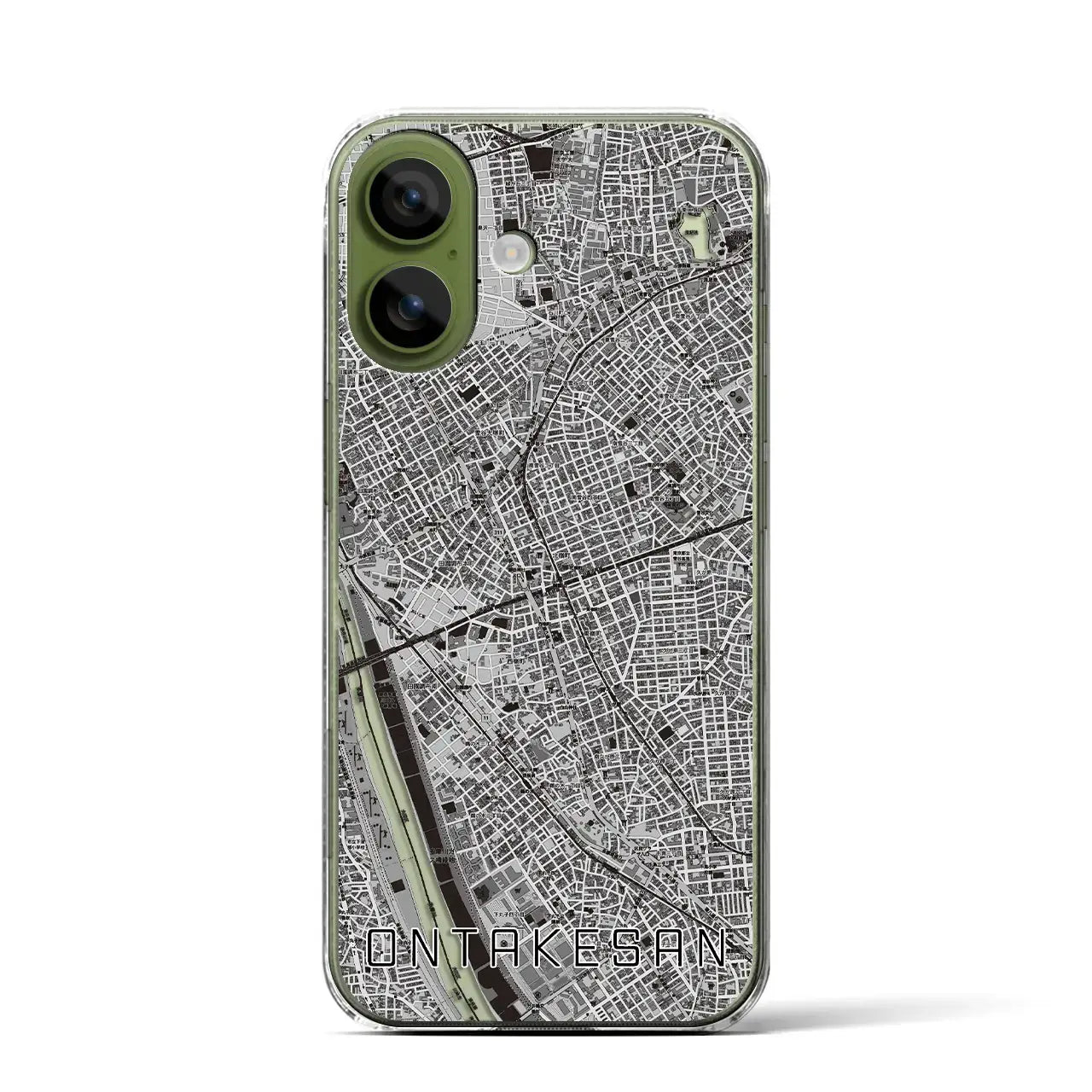 【御嶽山（東京都）】地図柄iPhoneケース（クリアタイプ）
