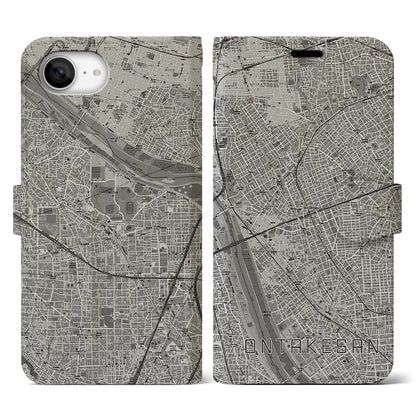 【御嶽山（東京都）】地図柄iPhoneケース（手帳タイプ）