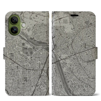 【御嶽山（東京都）】地図柄iPhoneケース（手帳タイプ）