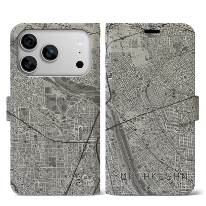 【御嶽山（東京都）】地図柄iPhoneケース（手帳タイプ）