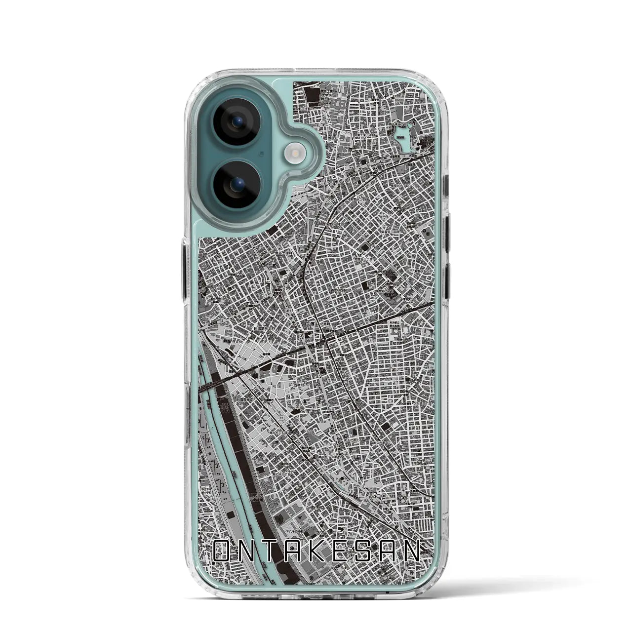 【御嶽山（東京都）】地図柄iPhoneケース（MagSafeタイプ）モノトーン・iPhone 16 Pro 用