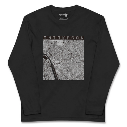 【御嶽山（東京都）】地図柄ロングスリーブTシャツ