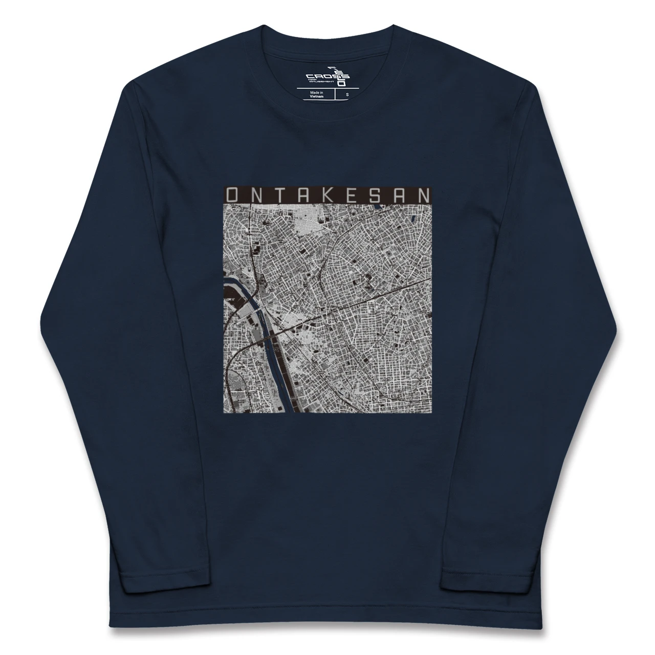 【御嶽山（東京都）】地図柄ロングスリーブTシャツ