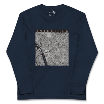 【御嶽山（東京都）】地図柄ロングスリーブTシャツ
