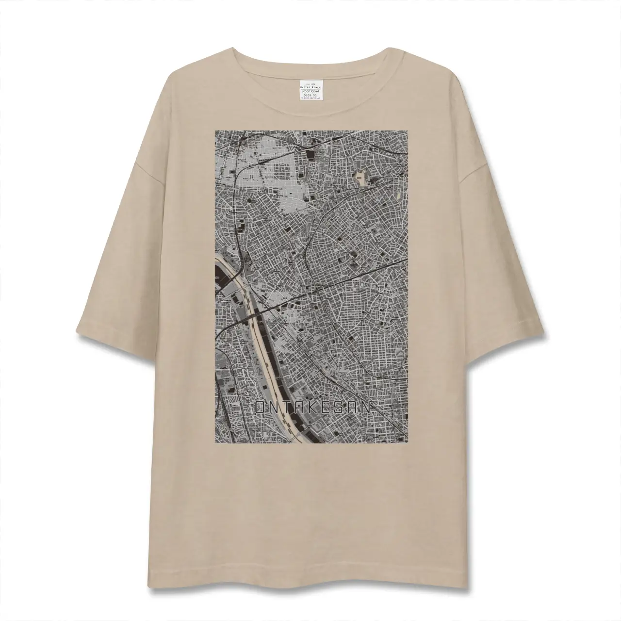 【御嶽山（東京都）】地図柄ビッグシルエットTシャツ