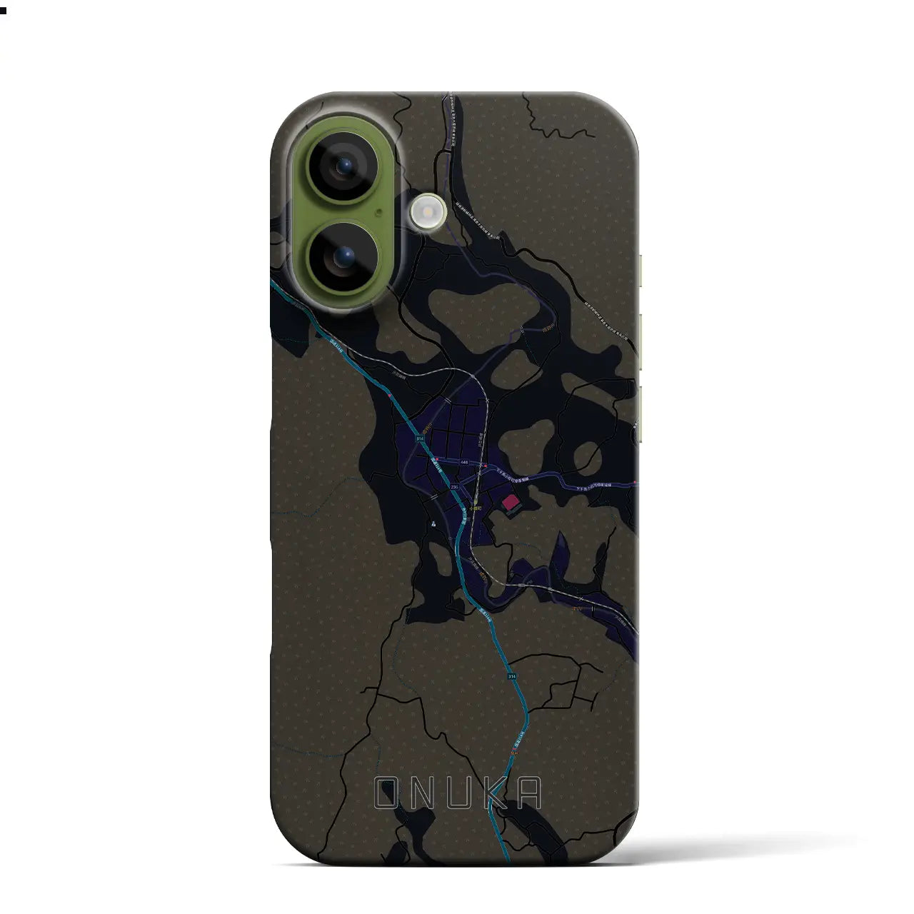 【小奴可（広島県）】地図柄iPhoneケース（バックカバータイプ）