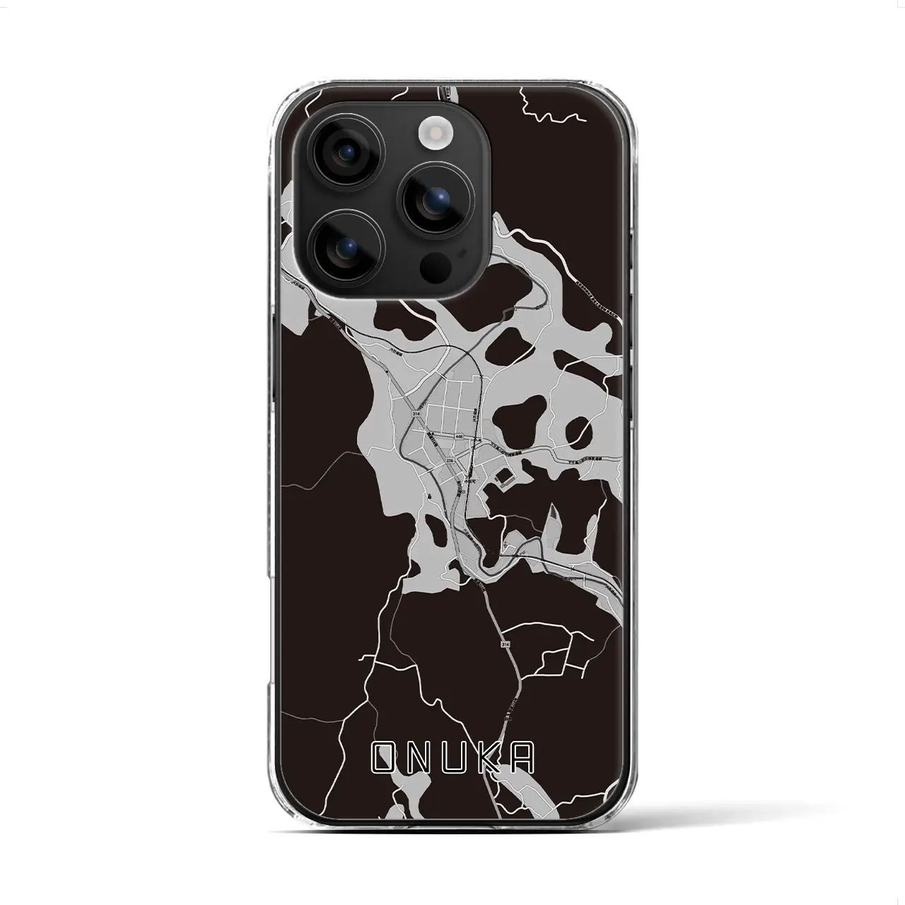 【小奴可（広島県）】地図柄iPhoneケース（クリアタイプ）