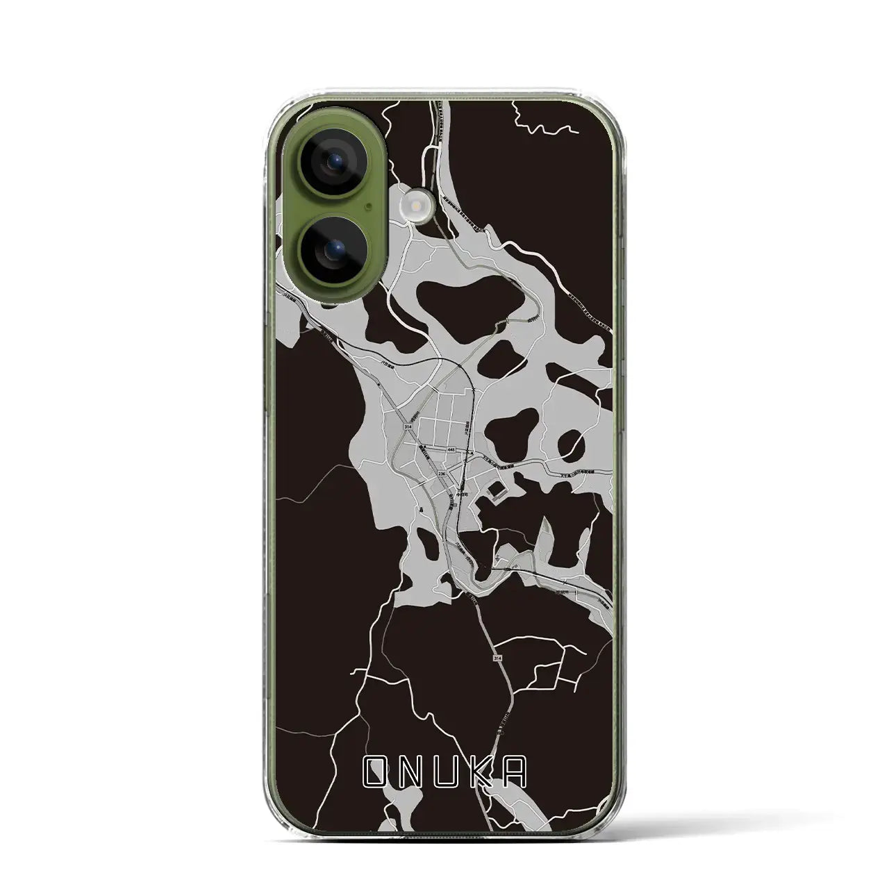 【小奴可（広島県）】地図柄iPhoneケース（クリアタイプ）モノトーン・iPhone 17 Pro Max 用
