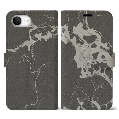 【小奴可（広島県）】地図柄iPhoneケース（手帳タイプ）