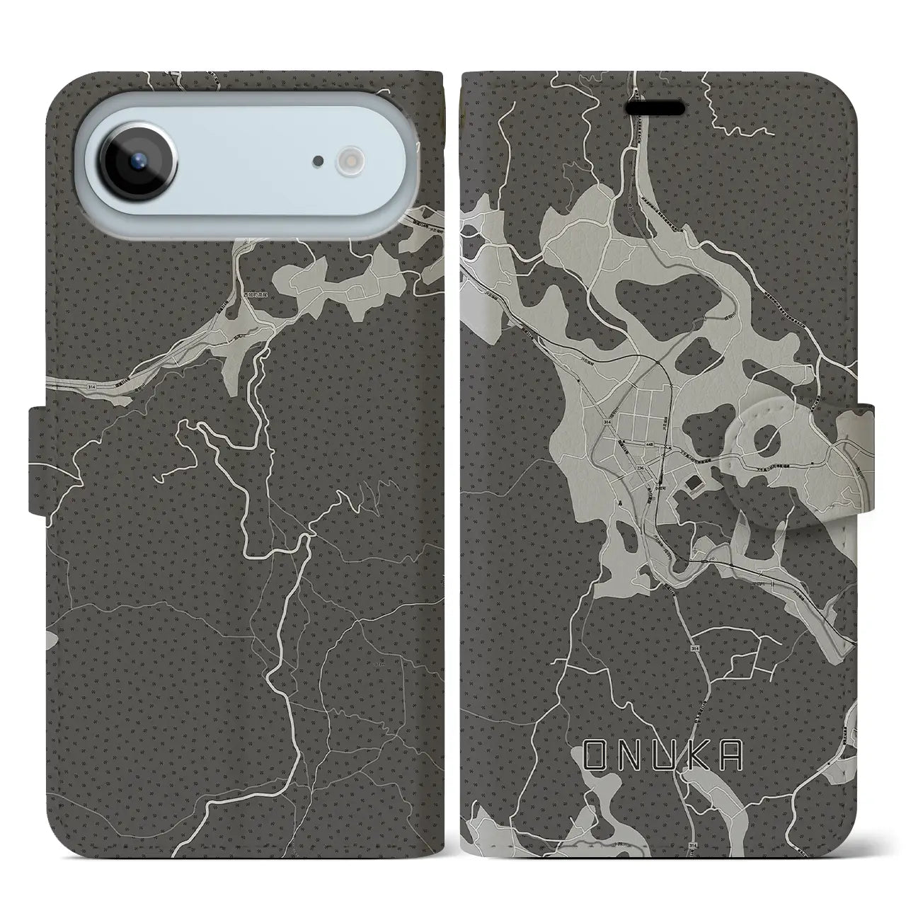 【小奴可（広島県）】地図柄iPhoneケース（手帳タイプ）