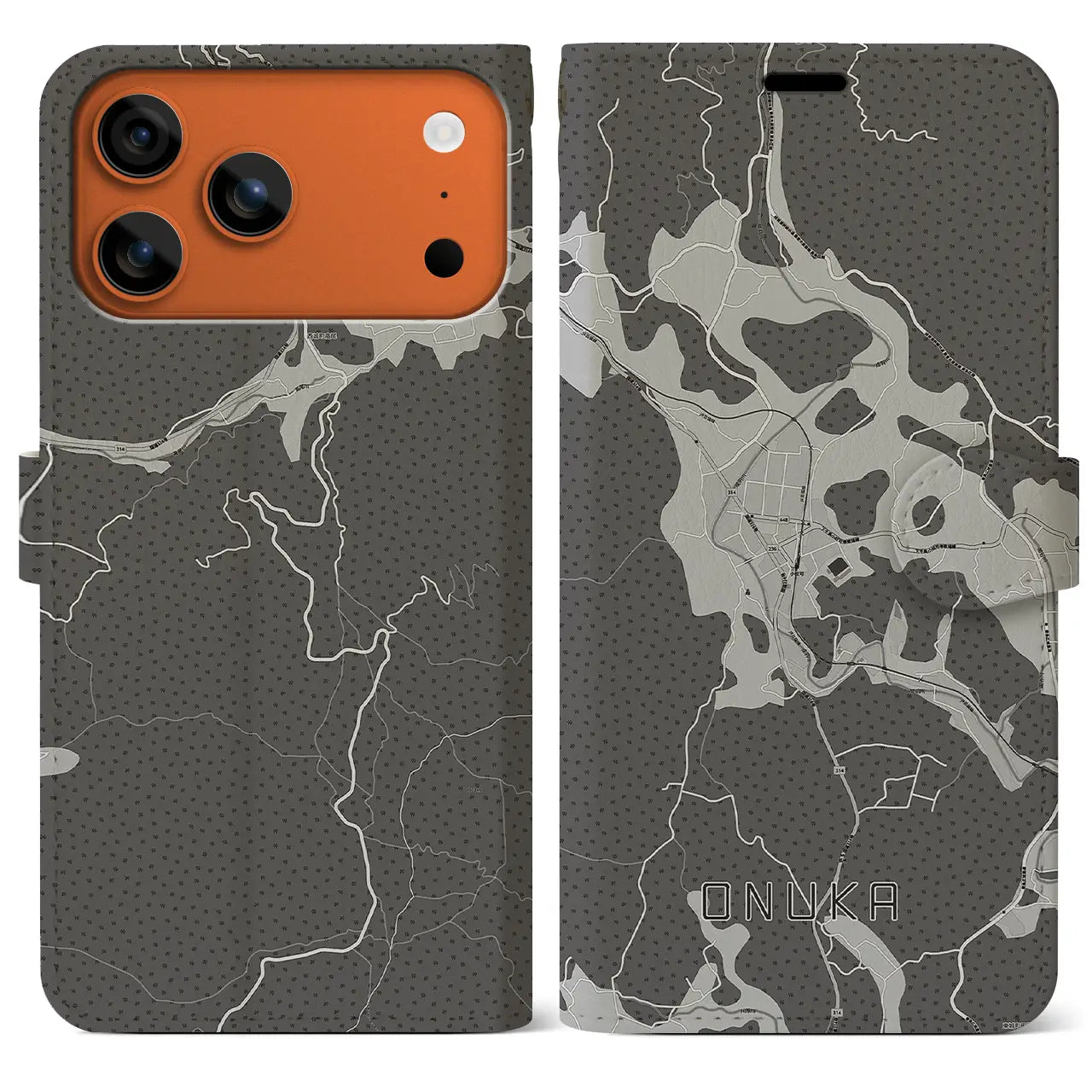 【小奴可（広島県）】地図柄iPhoneケース（手帳タイプ）