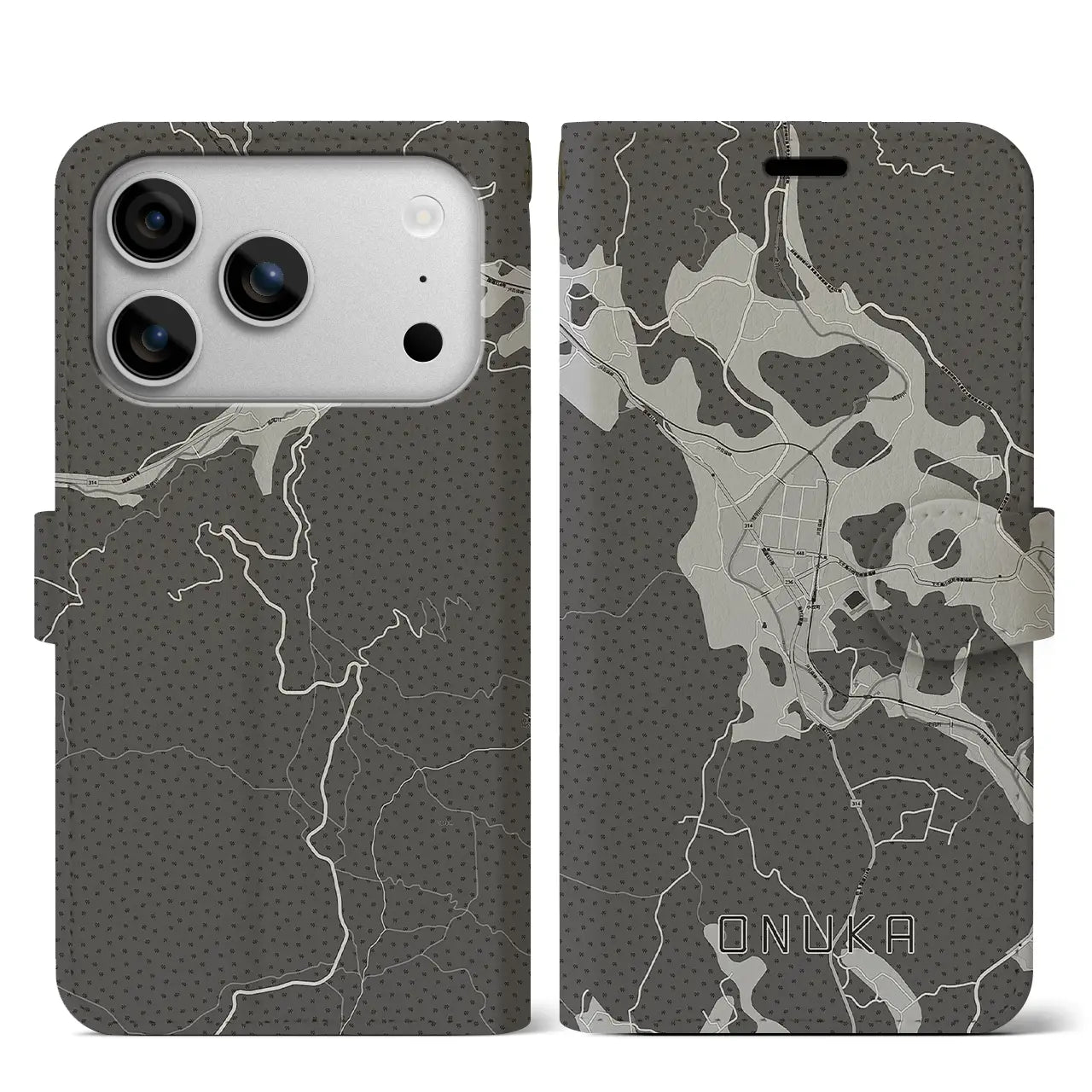 【小奴可（広島県）】地図柄iPhoneケース（手帳タイプ）