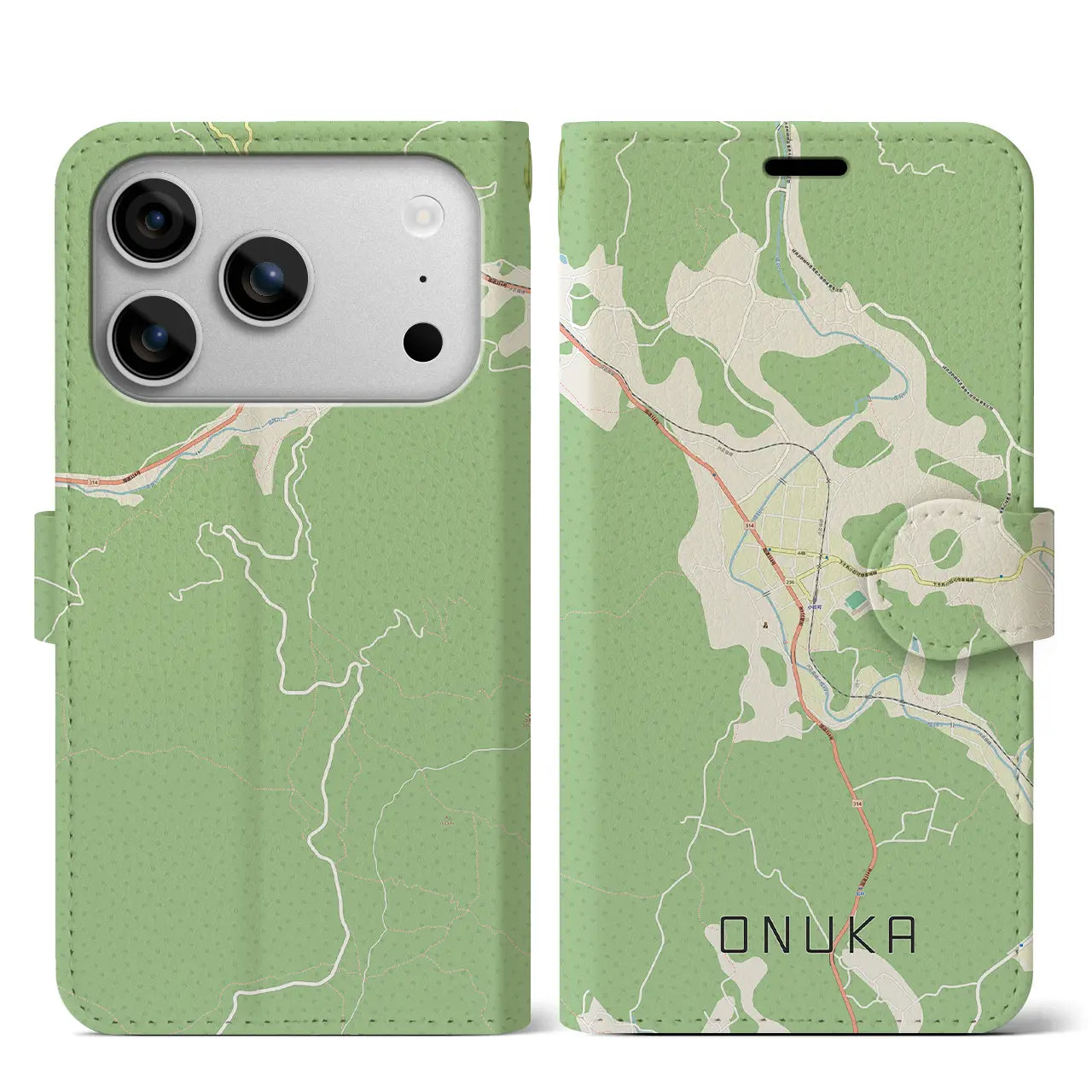 【小奴可（広島県）】地図柄iPhoneケース（手帳タイプ）