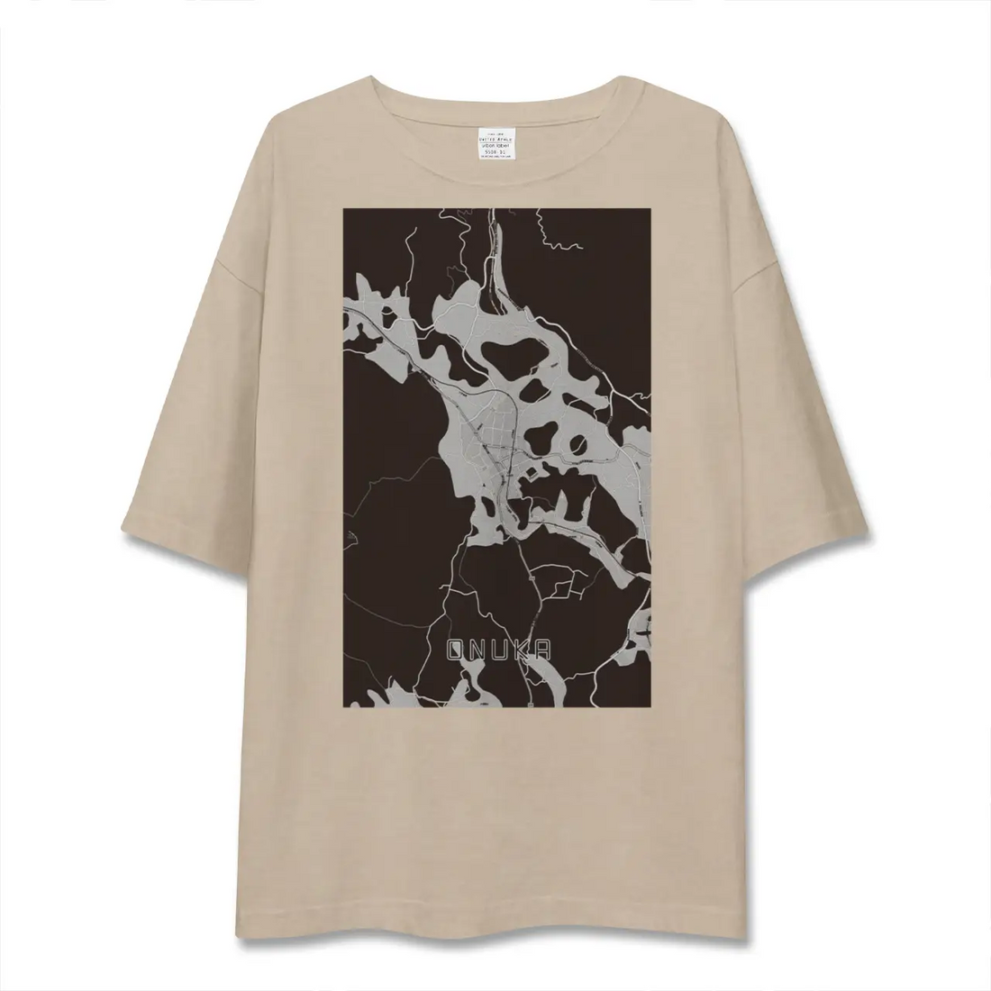 【小奴可（広島県）】地図柄ビッグシルエットTシャツ
