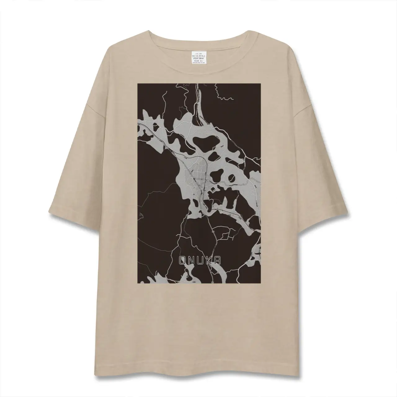 【小奴可（広島県）】地図柄ビッグシルエットTシャツ