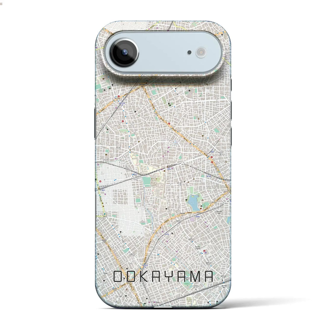 【大岡山（東京都）】地図柄iPhoneケース（バックカバータイプ）ブラック・iPhone 17 Pro Max 用