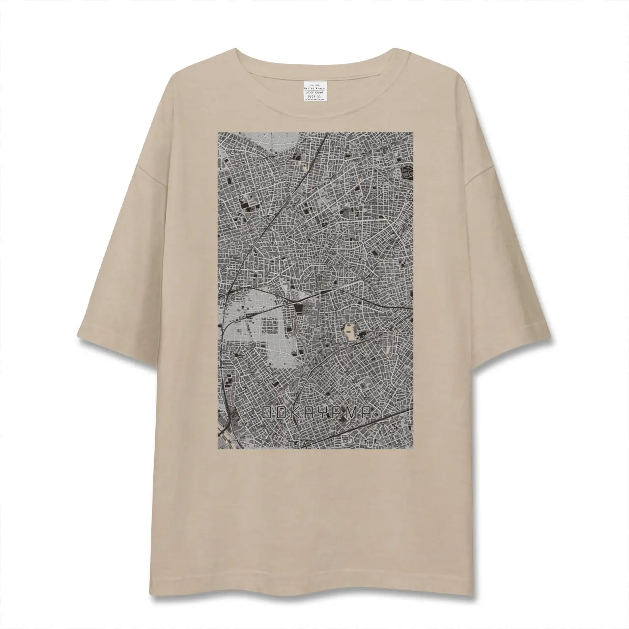 【大岡山（東京都）】地図柄ビッグシルエットTシャツ