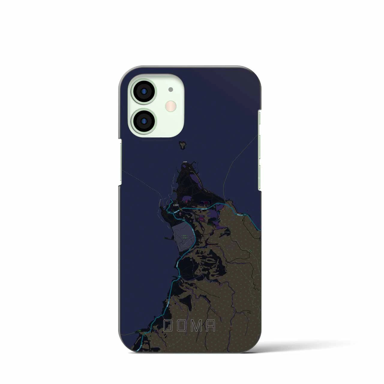 【大間（青森県）】地図柄iPhoneケース（バックカバータイプ）