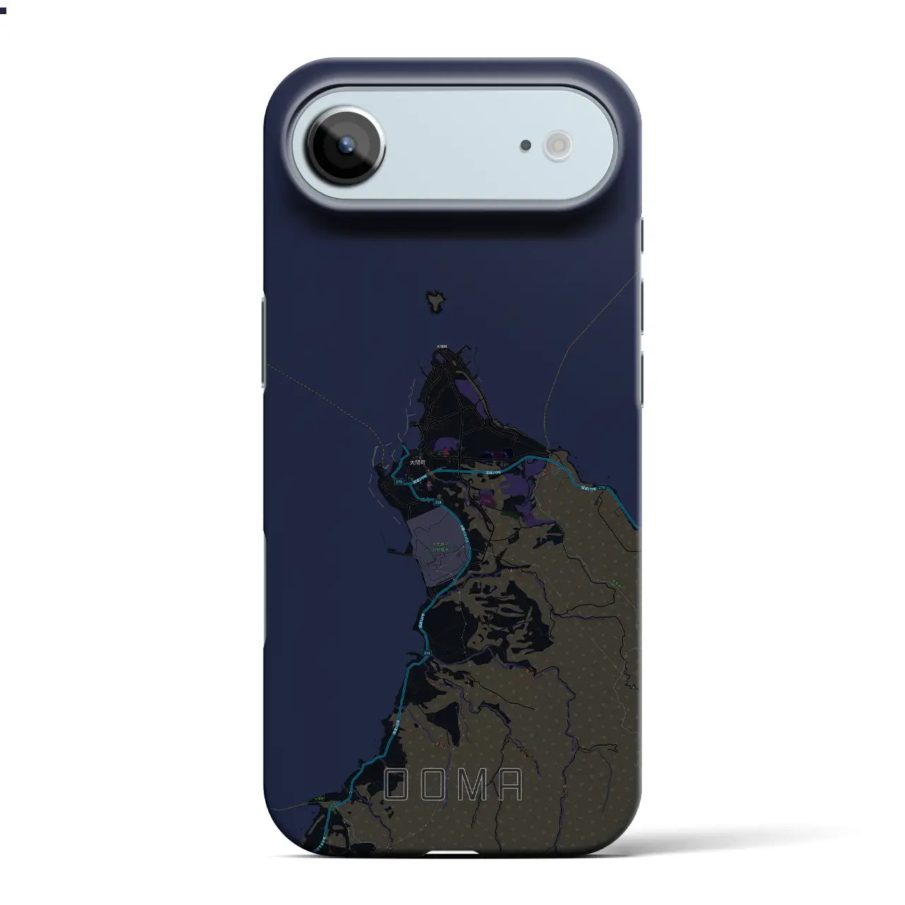 【大間（青森県）】地図柄iPhoneケース（バックカバータイプ）