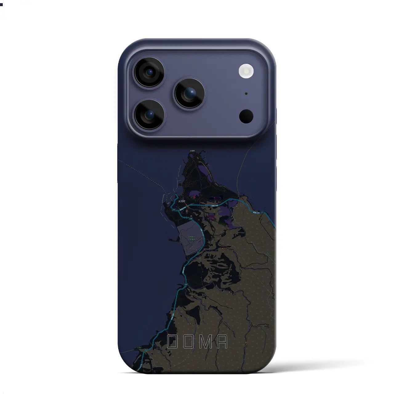 【大間（青森県）】地図柄iPhoneケース（バックカバータイプ）