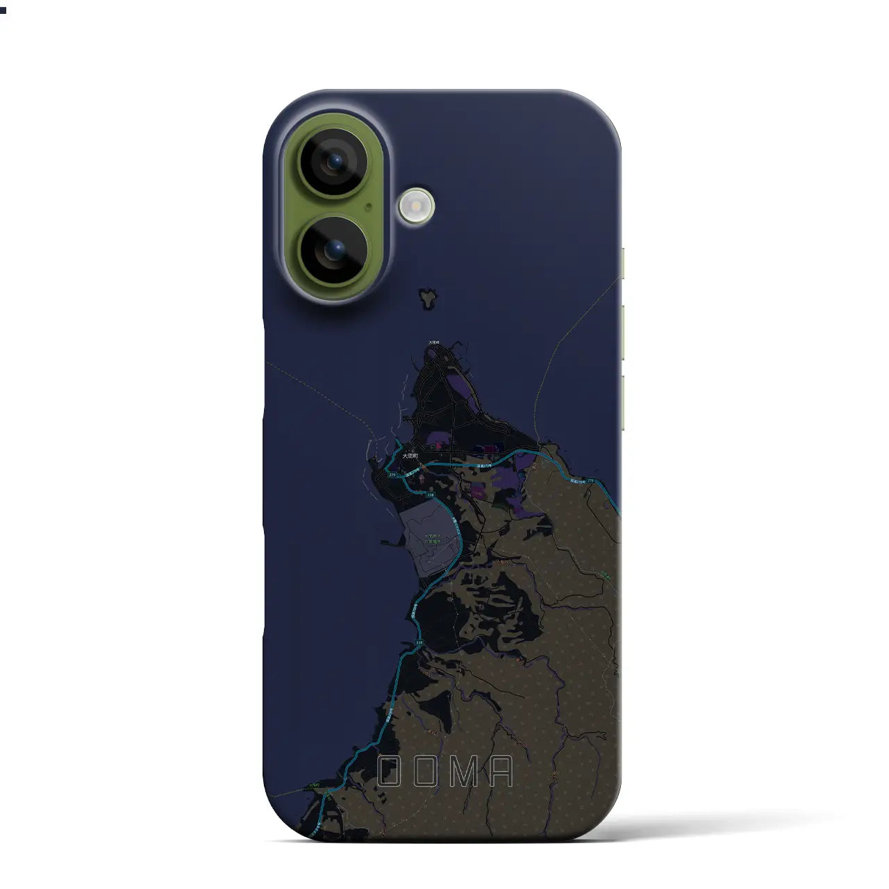 【大間（青森県）】地図柄iPhoneケース（バックカバータイプ）