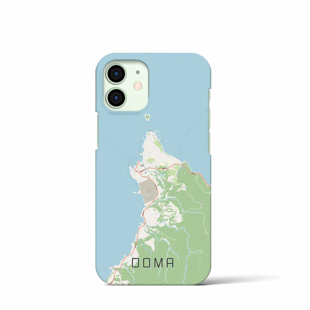 【大間（青森県）】地図柄iPhoneケース（バックカバータイプ）