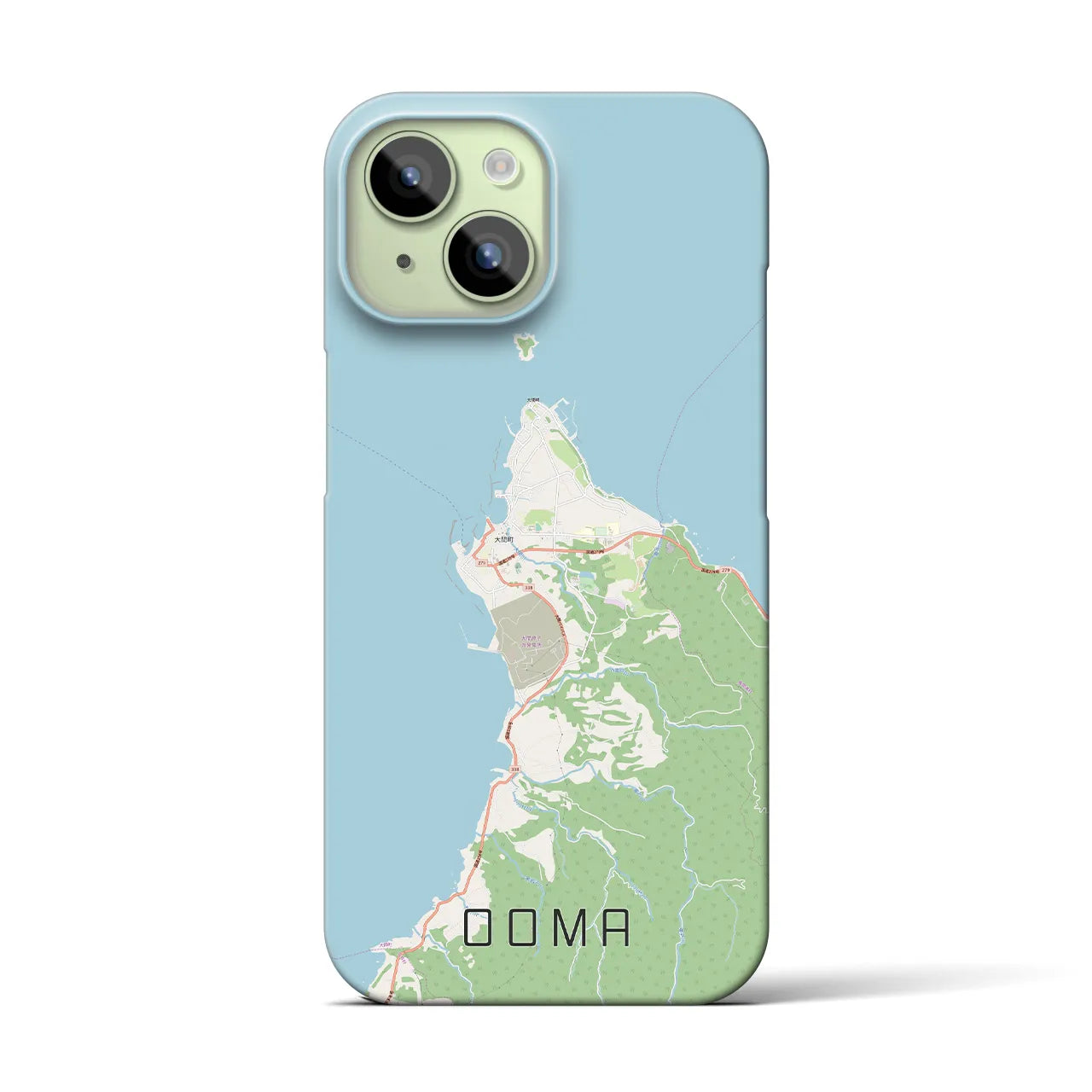 【大間（青森県）】地図柄iPhoneケース（バックカバータイプ）