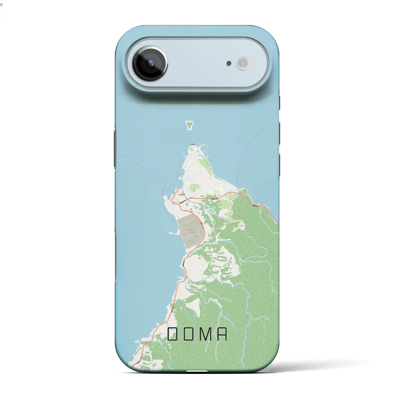 【大間（青森県）】地図柄iPhoneケース（バックカバータイプ）