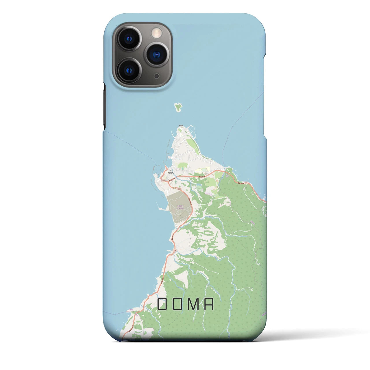 【大間（青森県）】地図柄iPhoneケース（バックカバータイプ）