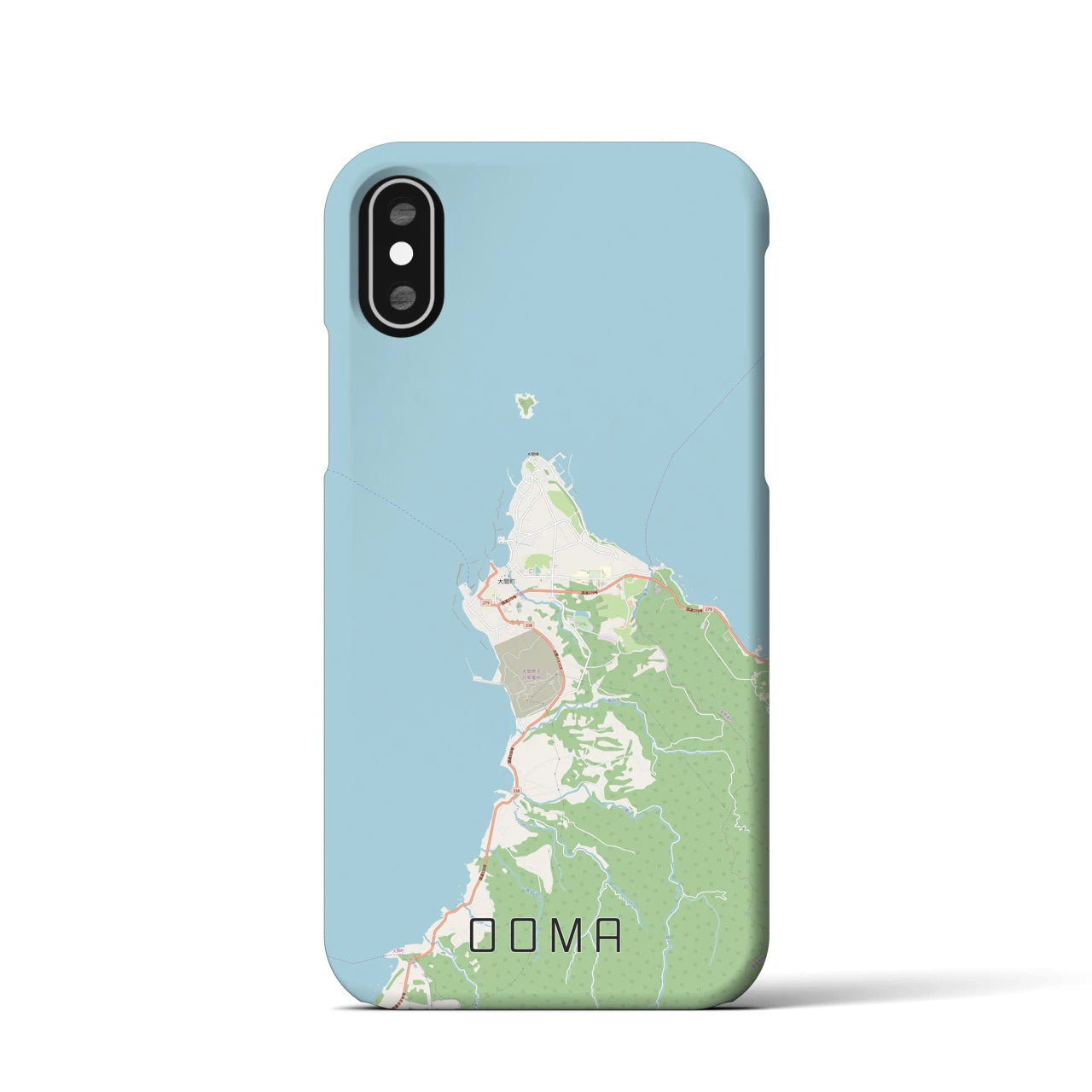 【大間（青森県）】地図柄iPhoneケース（バックカバータイプ）